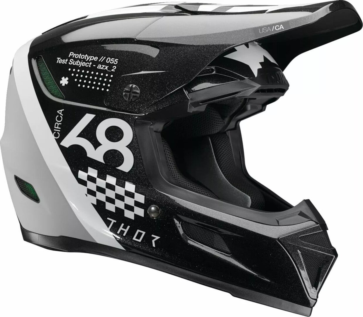 Thor Reflex Riot 越野摩托車頭盔 黑色金属 S（55/56） 图1