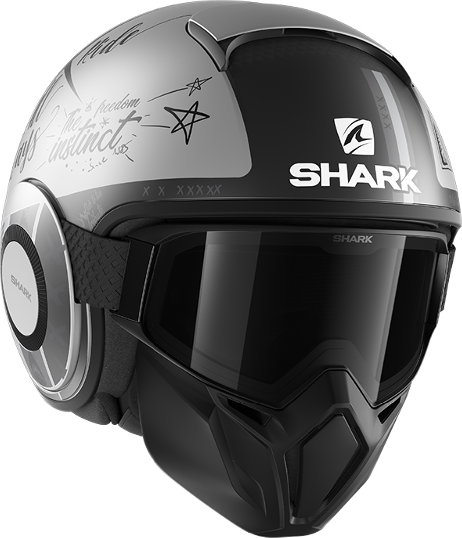 Shark Street-Drak Tribute RM Jet hjälm Grey Matt XS (53/54) Figur 3