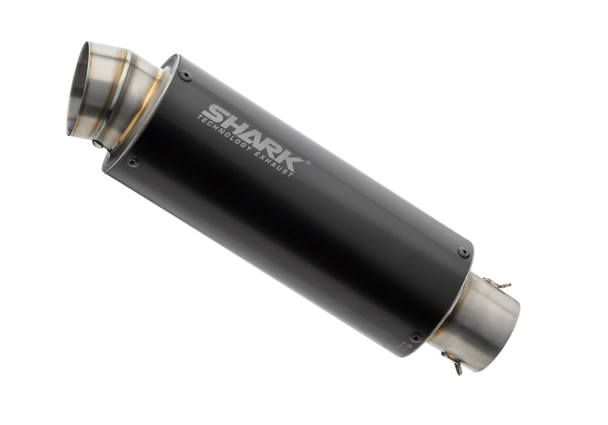 SHARK EXHAUST SRC 4 eloxed aluminiu negru Figura 1