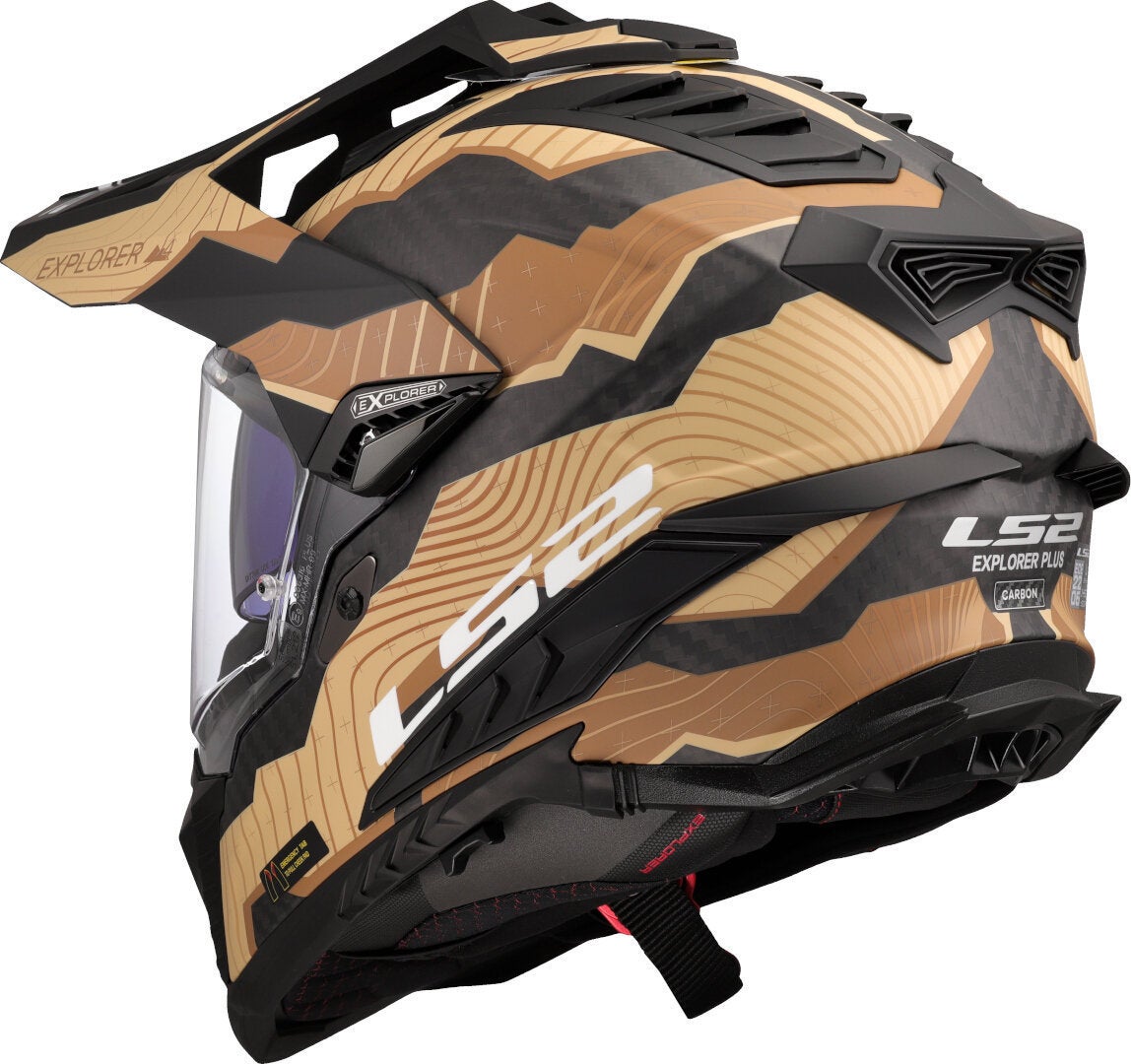 LS2 MX701 Explorer Carbon Trick Casco da motocross Sand matt M (57/58) Figura 3