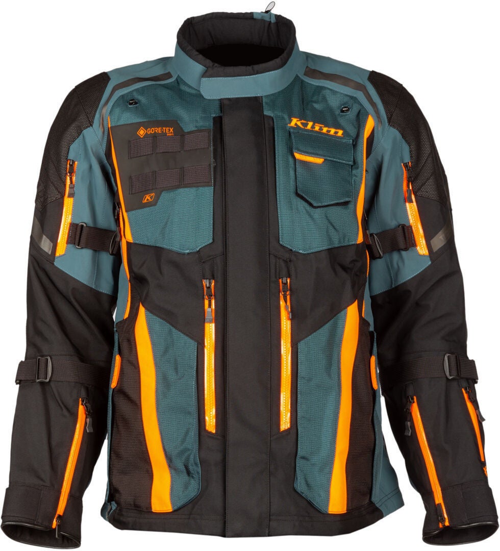 Klim Badlands Pro 2023 Motorcycle Textile Jacket black/blue/orange XXL Figure 5