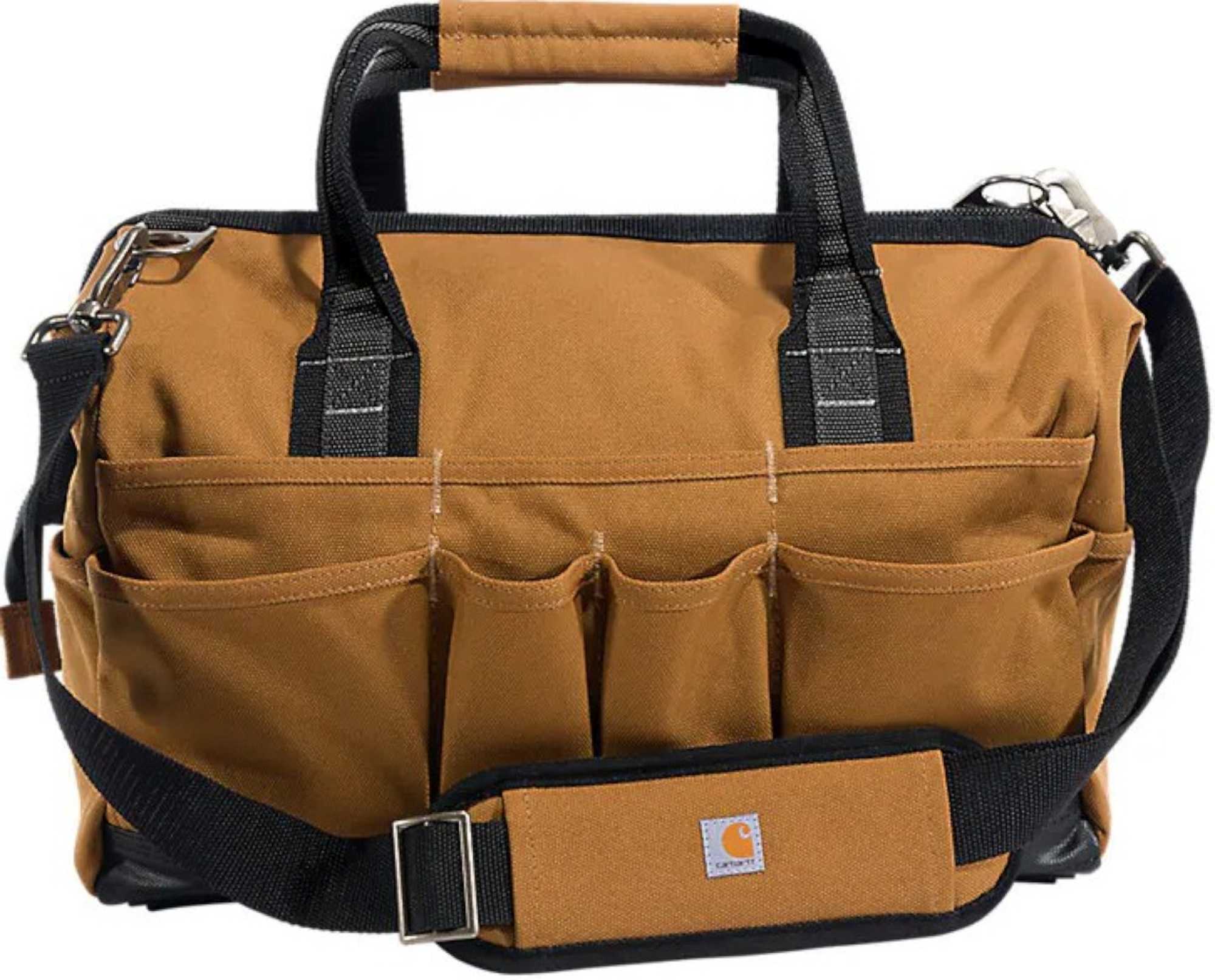 Carhartt 16 Inch 30 Pocket Tool Bag light brown Figure 2