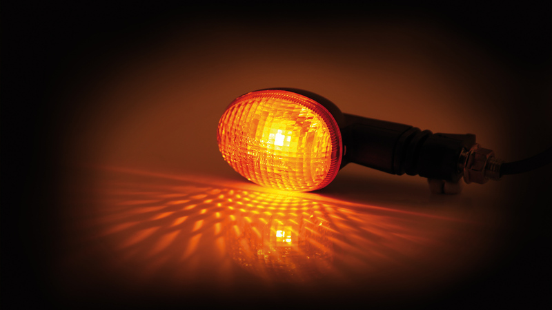 HIGHSIDER Smart Mini Bulb Indikatorhus Svart / Lins Orange (Par), Fram och Bak Figur 4