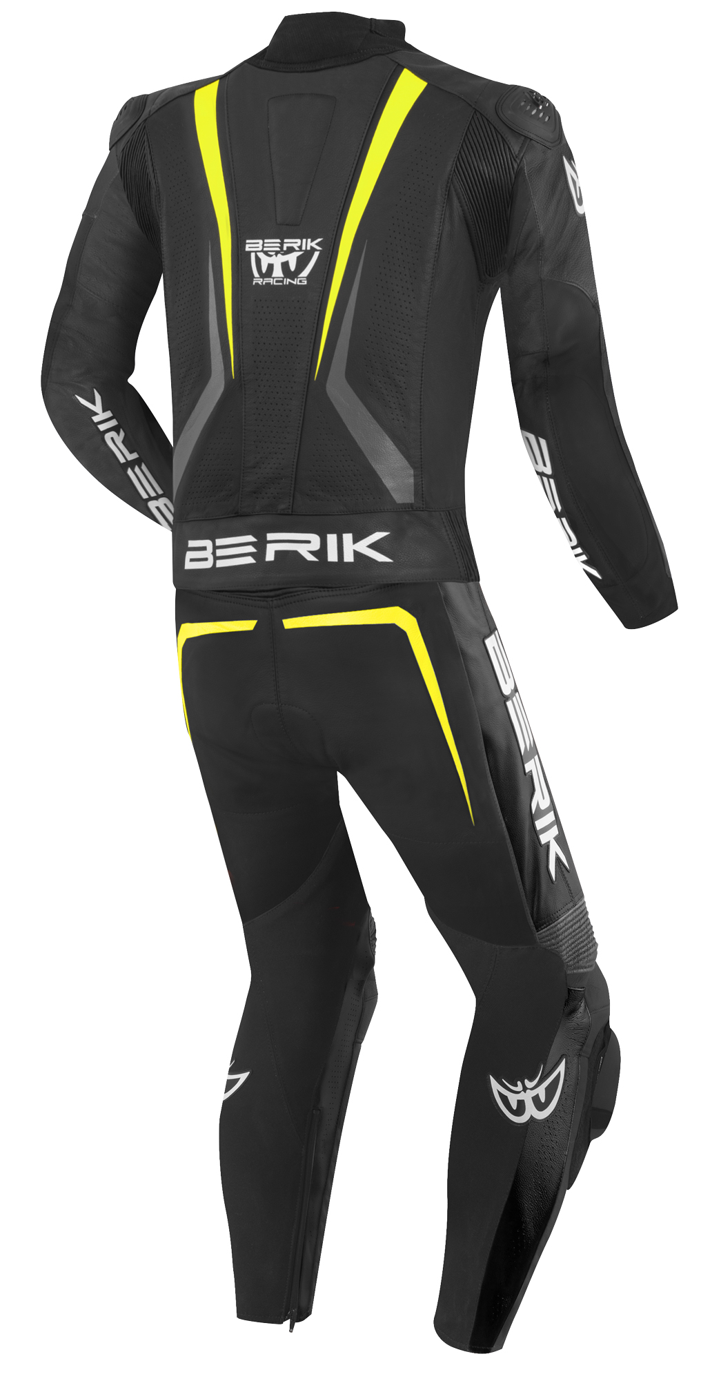 Berik Absolute GP2 Two Piece Motorcycle Leather Suit black/anthracite/neon-yellow 52 Figure 2