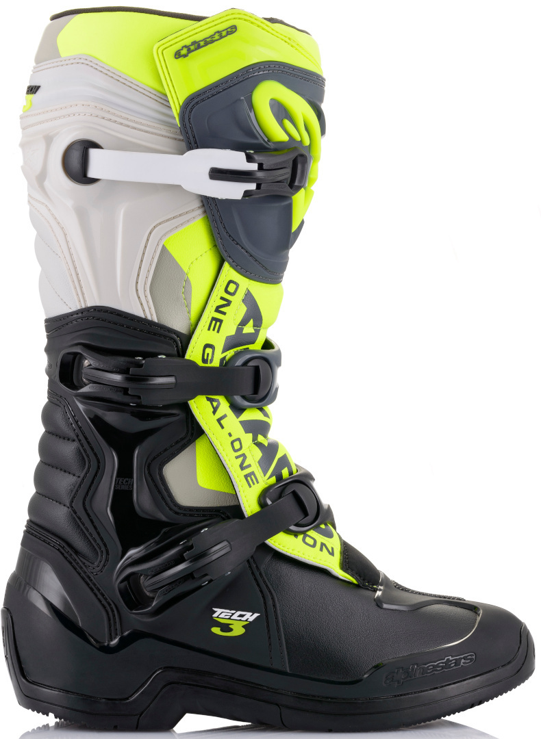 Alpinestars Tech 3 Motocross støvler sort/grå/gul 7 (40,5) Figur 5