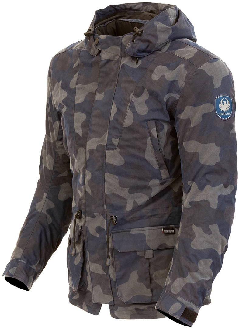 Merlin Belmot Camo Motorcycle Waxed Jacket dark blue XXL Figure 5