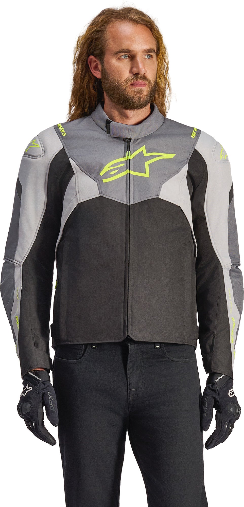Side view of Alpinestars T-Jaws V4 waterproof Motorcycle Textile Jacket