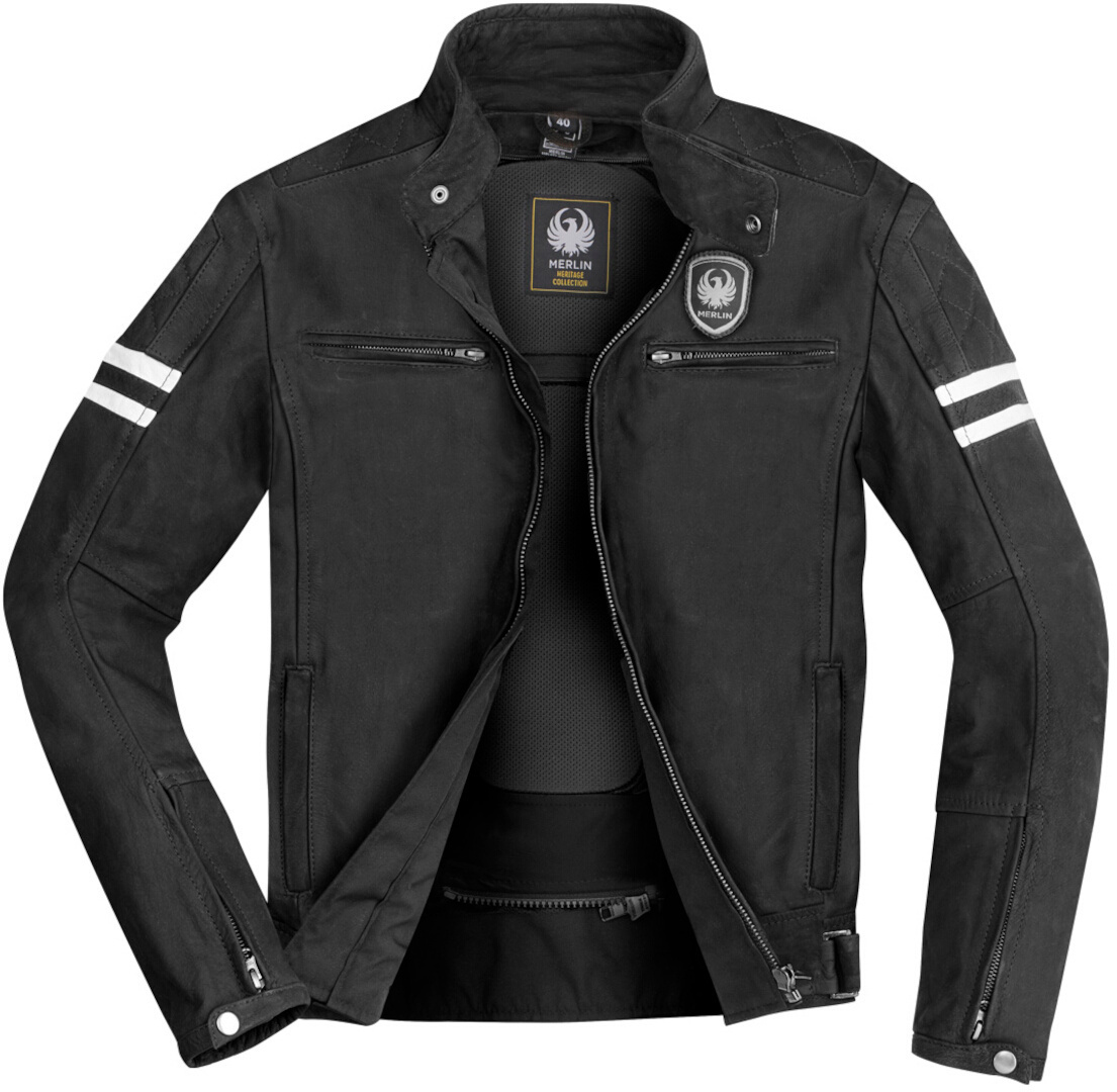Merlin Hixon Heritage Motorcycle Leather Jacket black L Figure 4