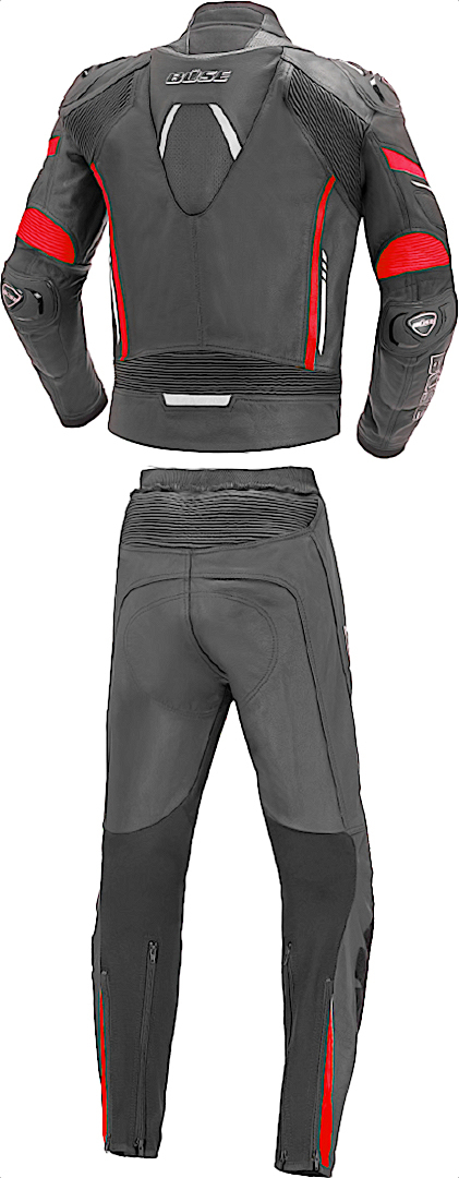 Büse Imola Two Piece Motorcycle Leather Suit black/red 60 Figure 2