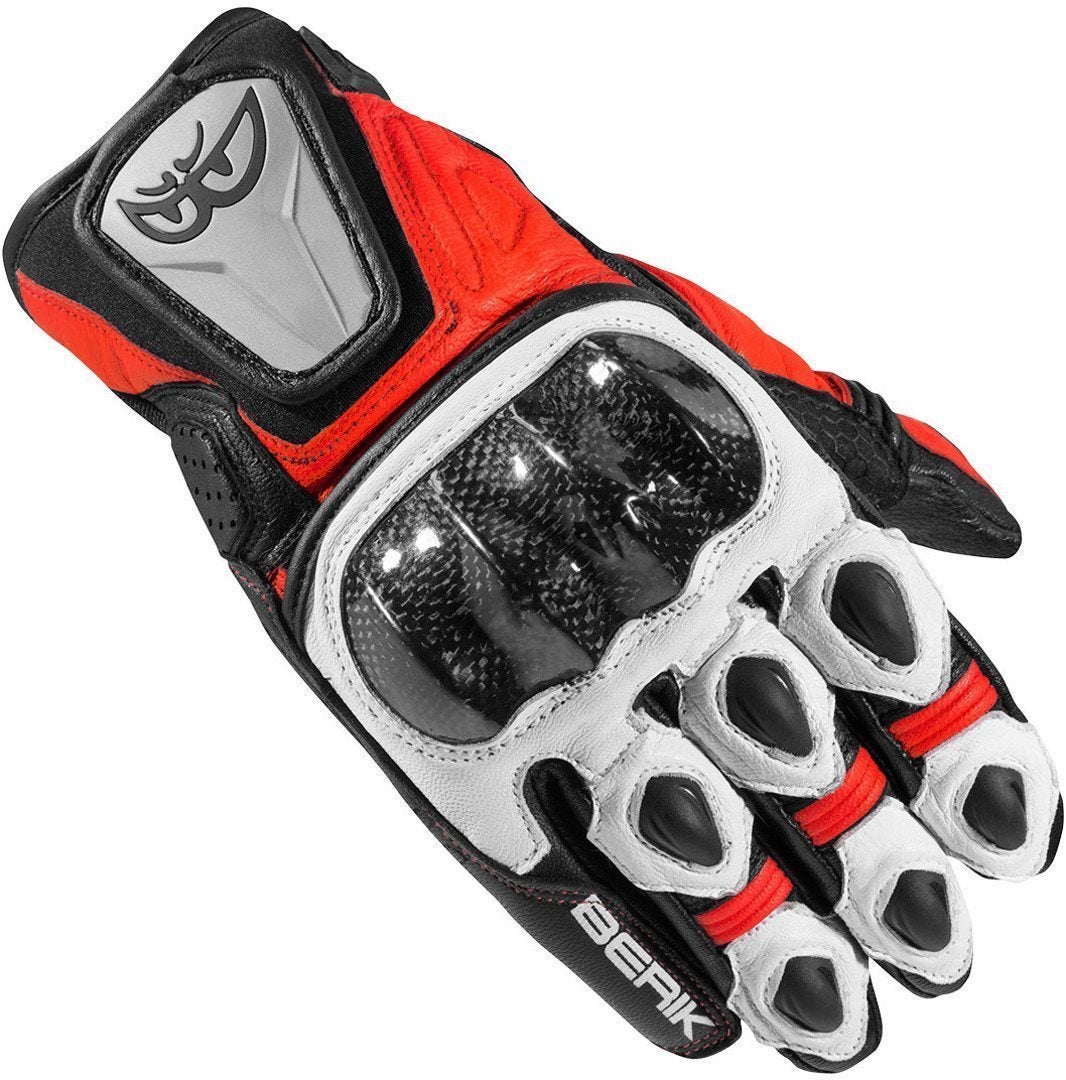 Berik Namib Luvas de moto preto/branco/vermelho M Figura 1