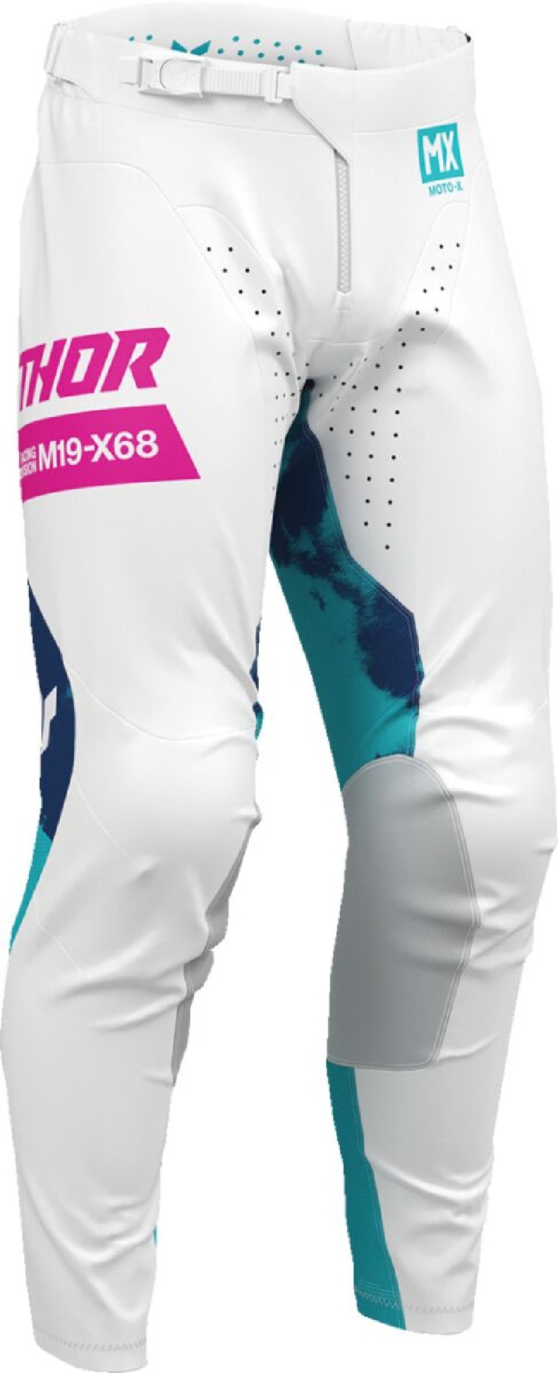 Thor Launchmode Bleach Pantalons de motocross Blanc/Bleu/Vert 38 Figure 1