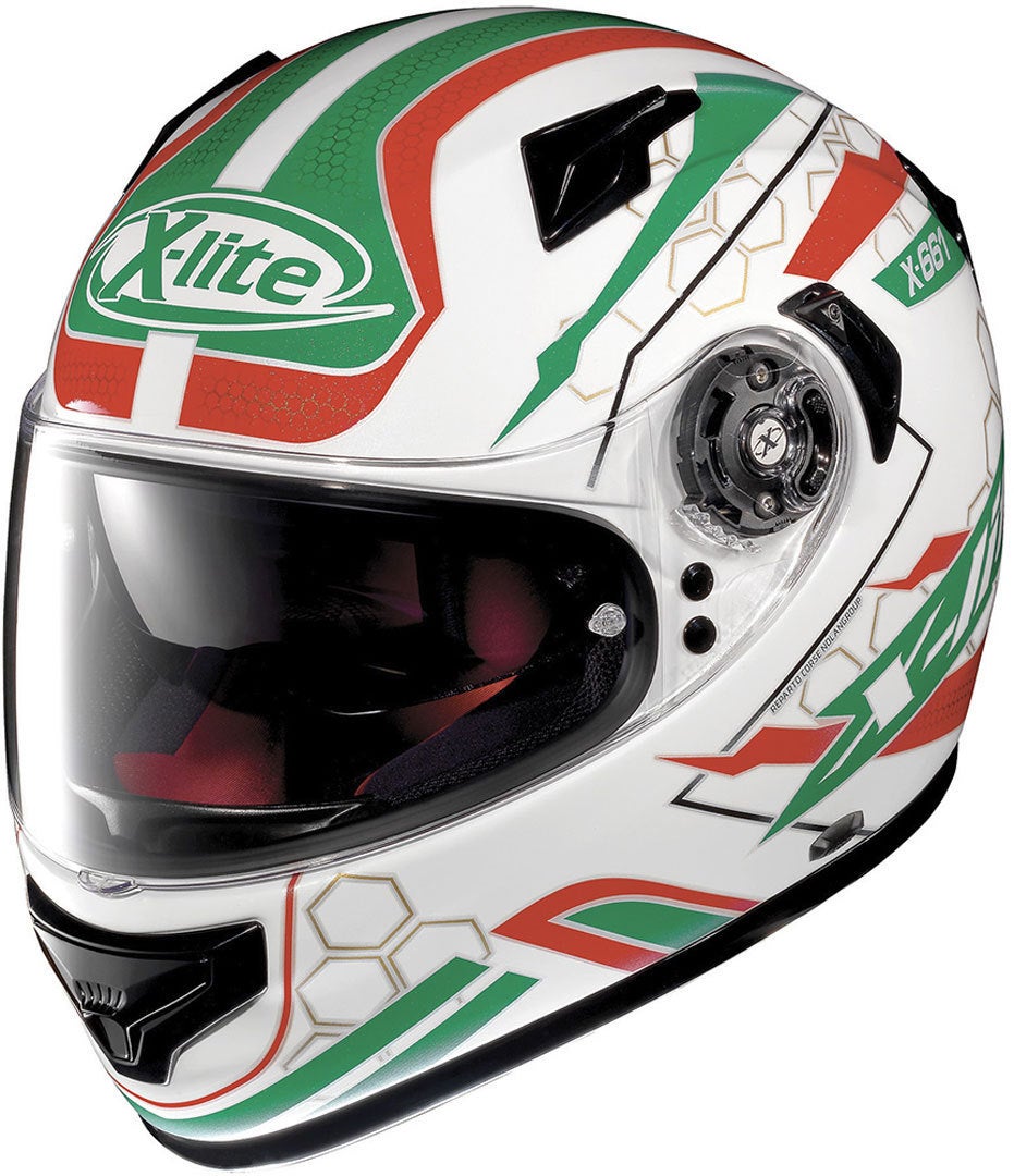 X-Lite X-661 Honeycomb N-Com Casco nero/bianco/rosso/verde L (60) Figura 1