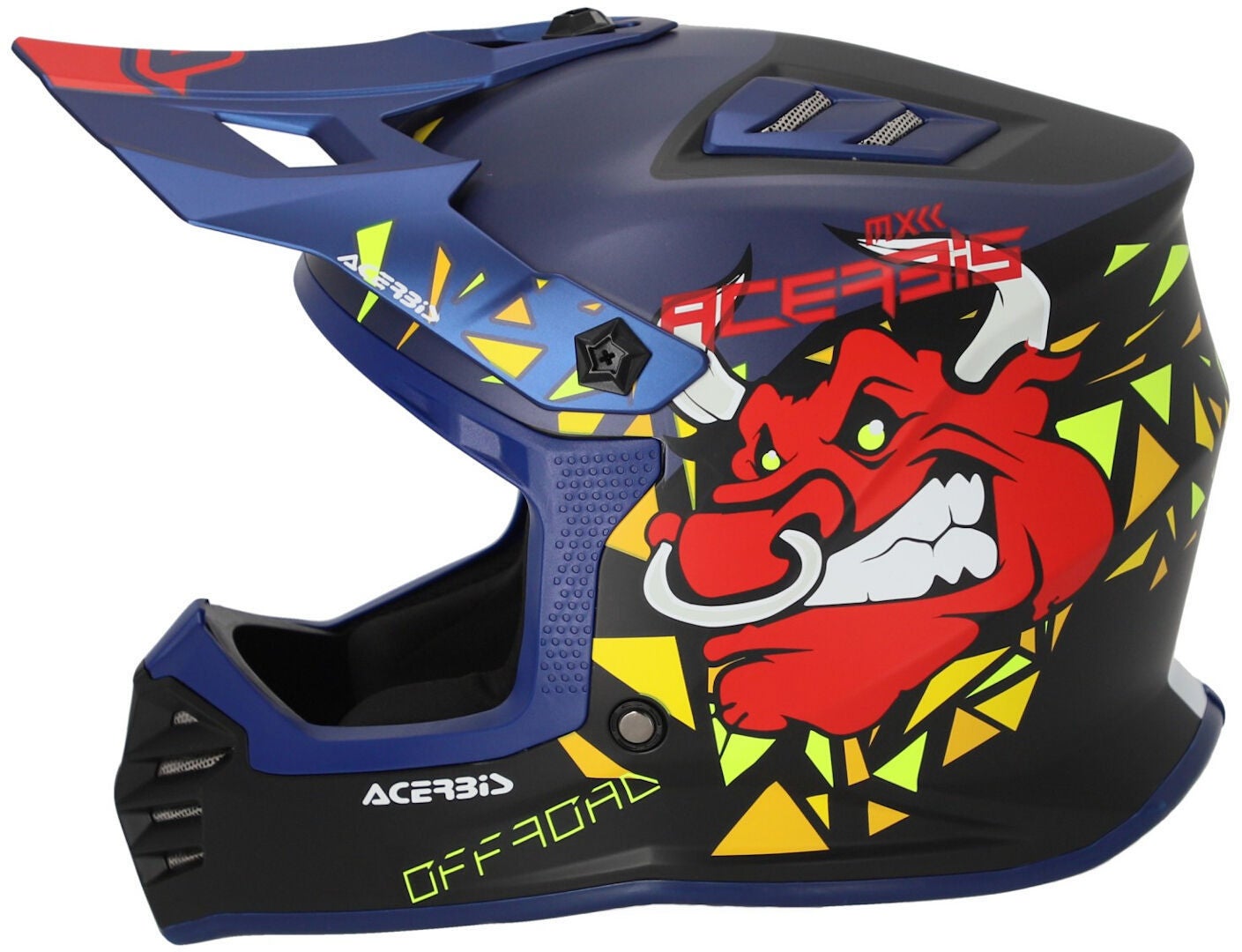 Acerbis Profile 청소년 모토크로스 헬멧 블랙 매트/블루 Y/L (51/52) 그림 2