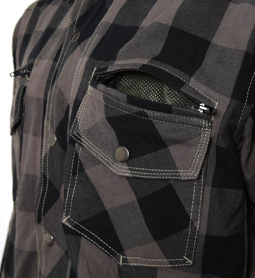 Bores Lumberjack Premium Motorradhemd grau/schwarz 12XL Abbildung 7