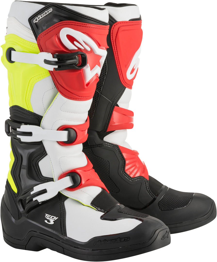Alpinestars Tech 3 Motocross Boots black/white/red/yellow 16 (52) Figure 1