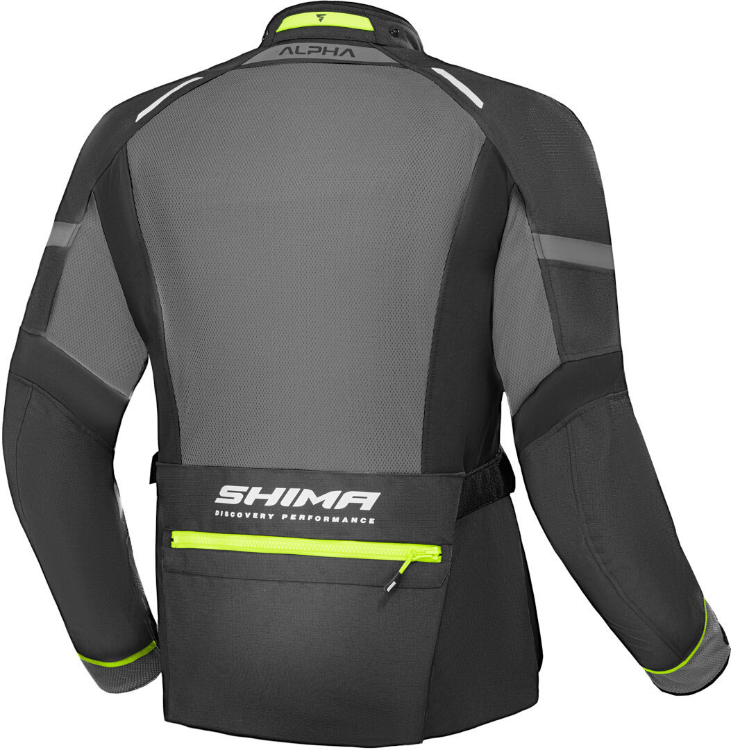 SHIMA Alpha waterproof Motorcycle Textile Jacket black/grey/yellow M Figure 2