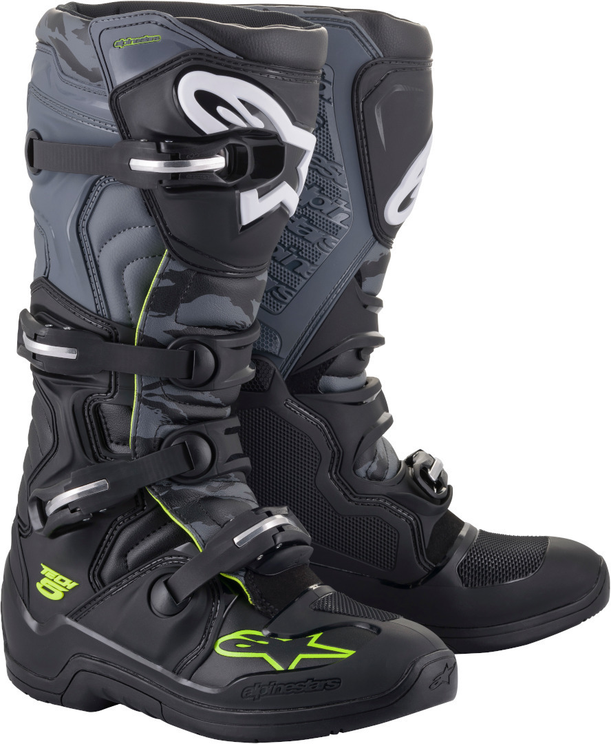 Alpinestars Tech 5 Motocross støvler sort/grå/gul 12 (47) Figur 1