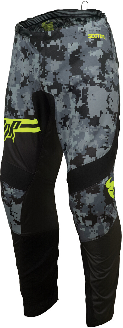 Thor Sector Digi Camo Motocross bukser sort/grå/gul 36 Figur 1