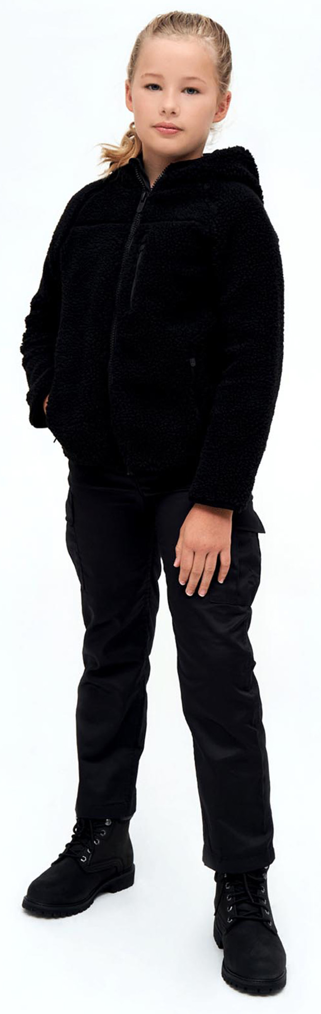Brandit Teddyfleece Hodded Veste pour enfants noir 146-152 Figure 5