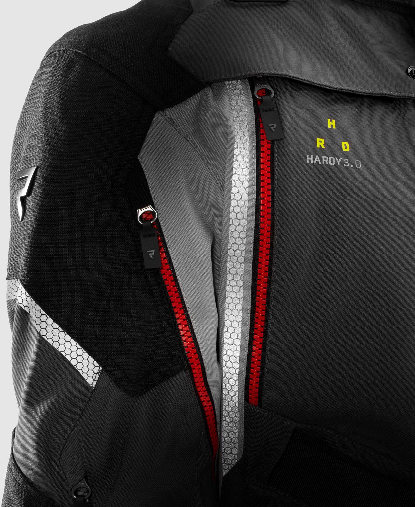 Rebelhorn Hardy 3.0 waterproof Motorcycle Textile Jacket dark grey/black/yellow XL Figure 21