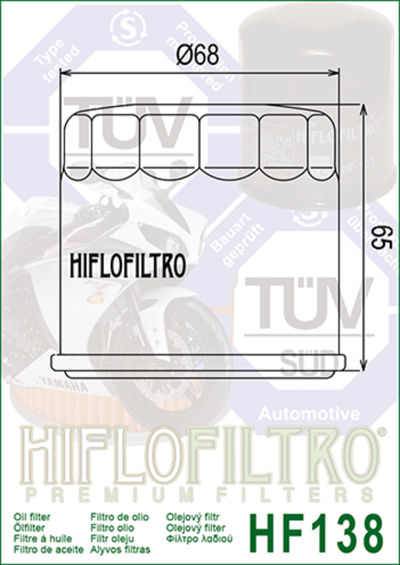 Hiflofiltro Filter för kromolja - HF138C Figur 3