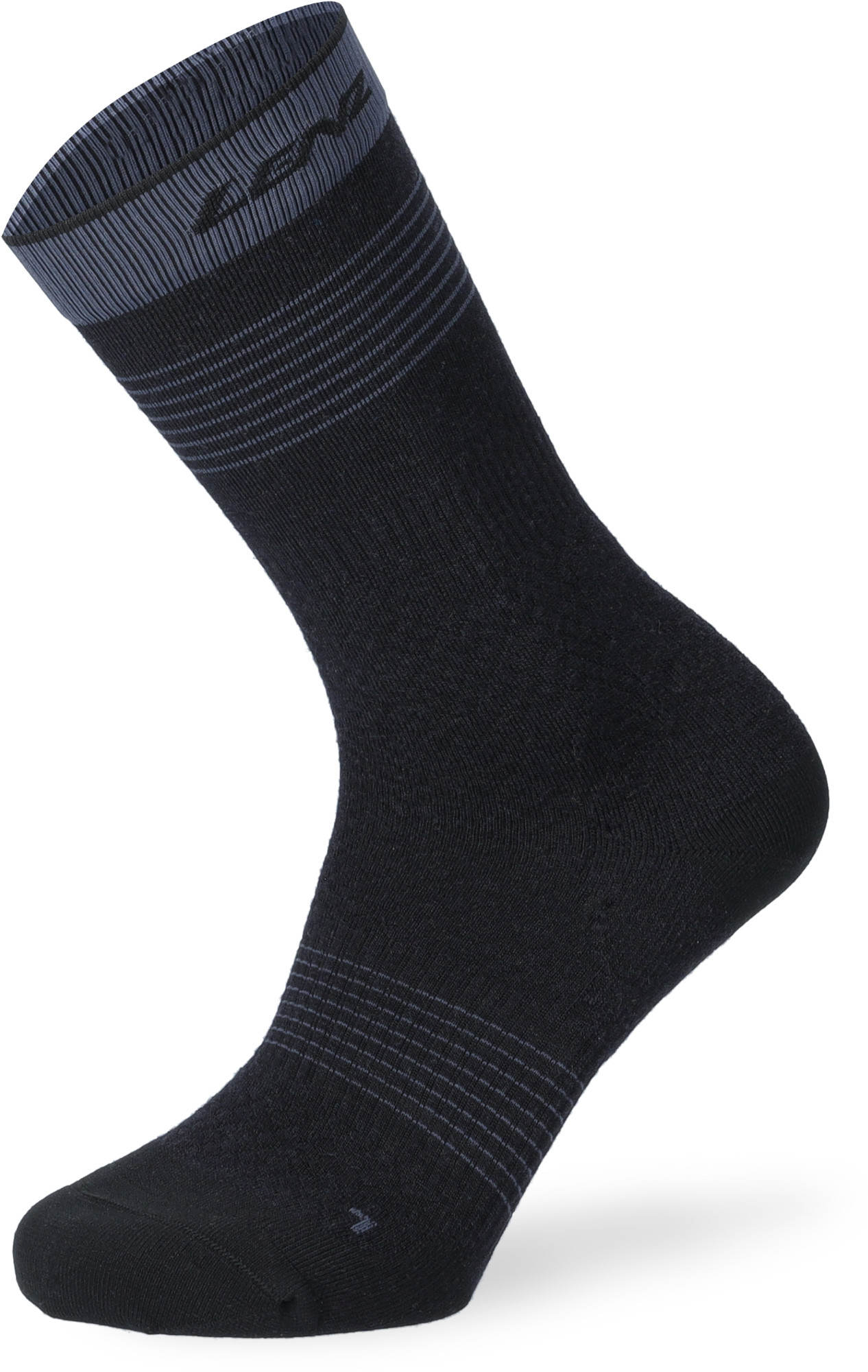 Lenz Men's Black Think About Merino Outdoor 1 Mid Socks