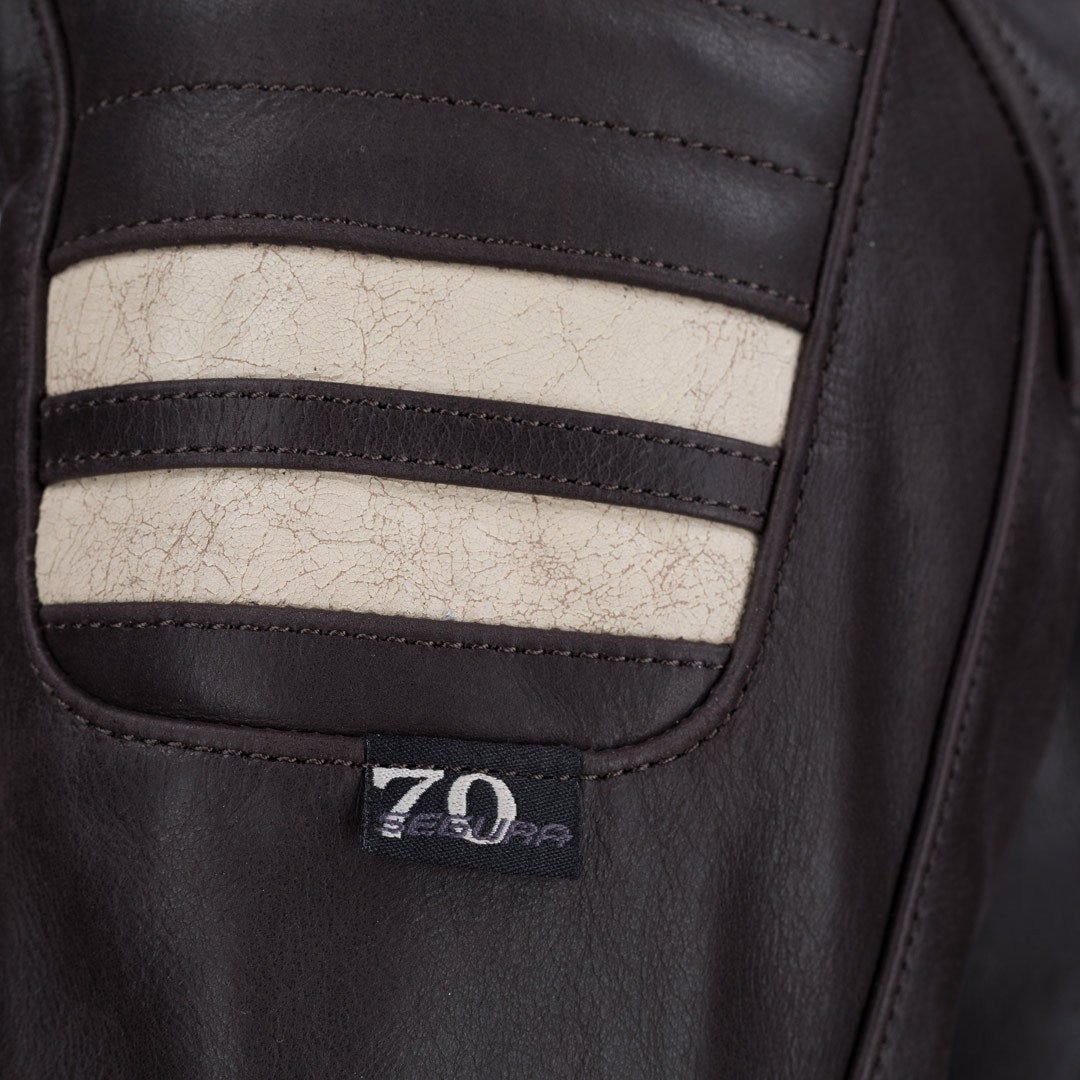 Segura Stripe Ladies Motorcycle Leather Jacket dark brown 42 Figure 4