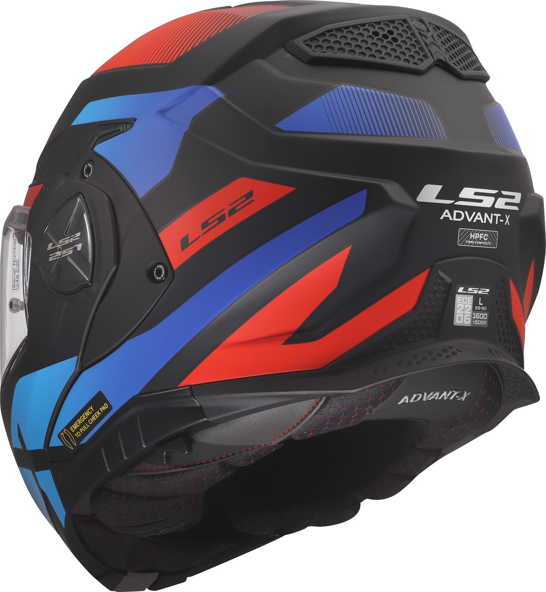 LS2 FF901 Advant X Nova Klapphelm schwarz/rot/blau M (57/58) Abbildung 3