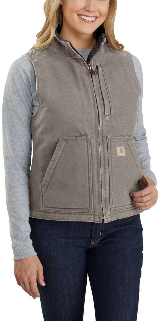 Carhartt Sherpa Lined Mock Neck Damen Weste grau L Abbildung 2