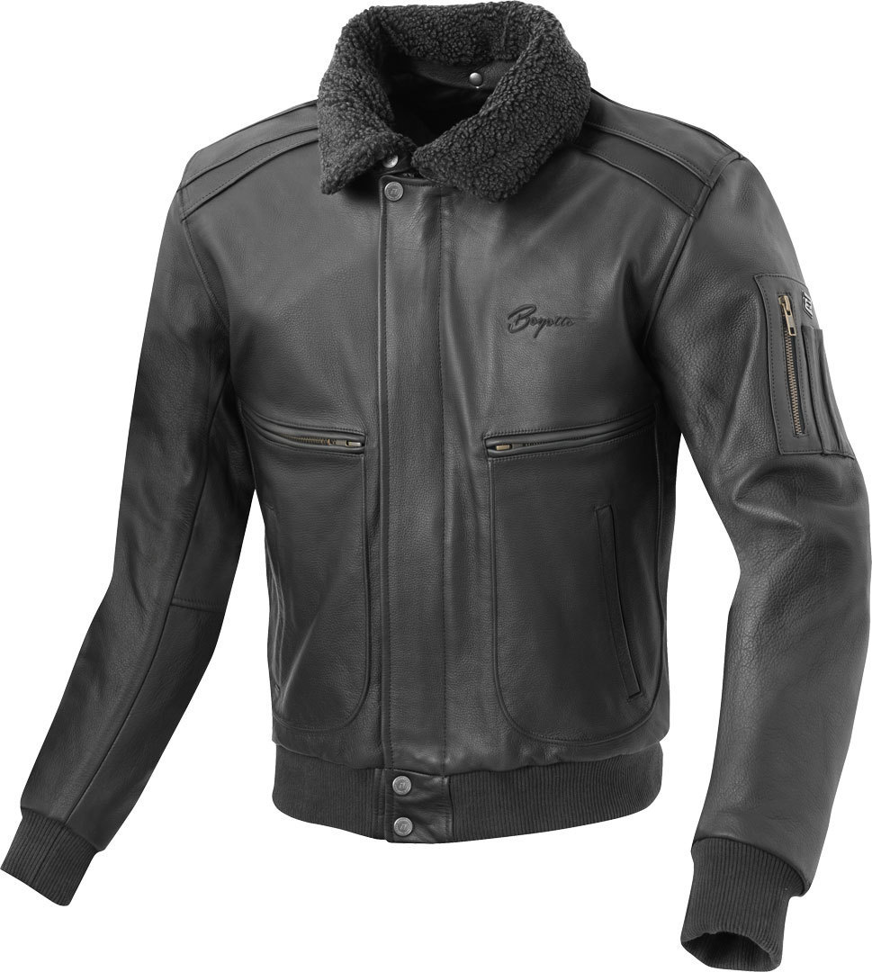 Bogotto Aviator Motorcycle Leather Jacket black 54 Figure 1