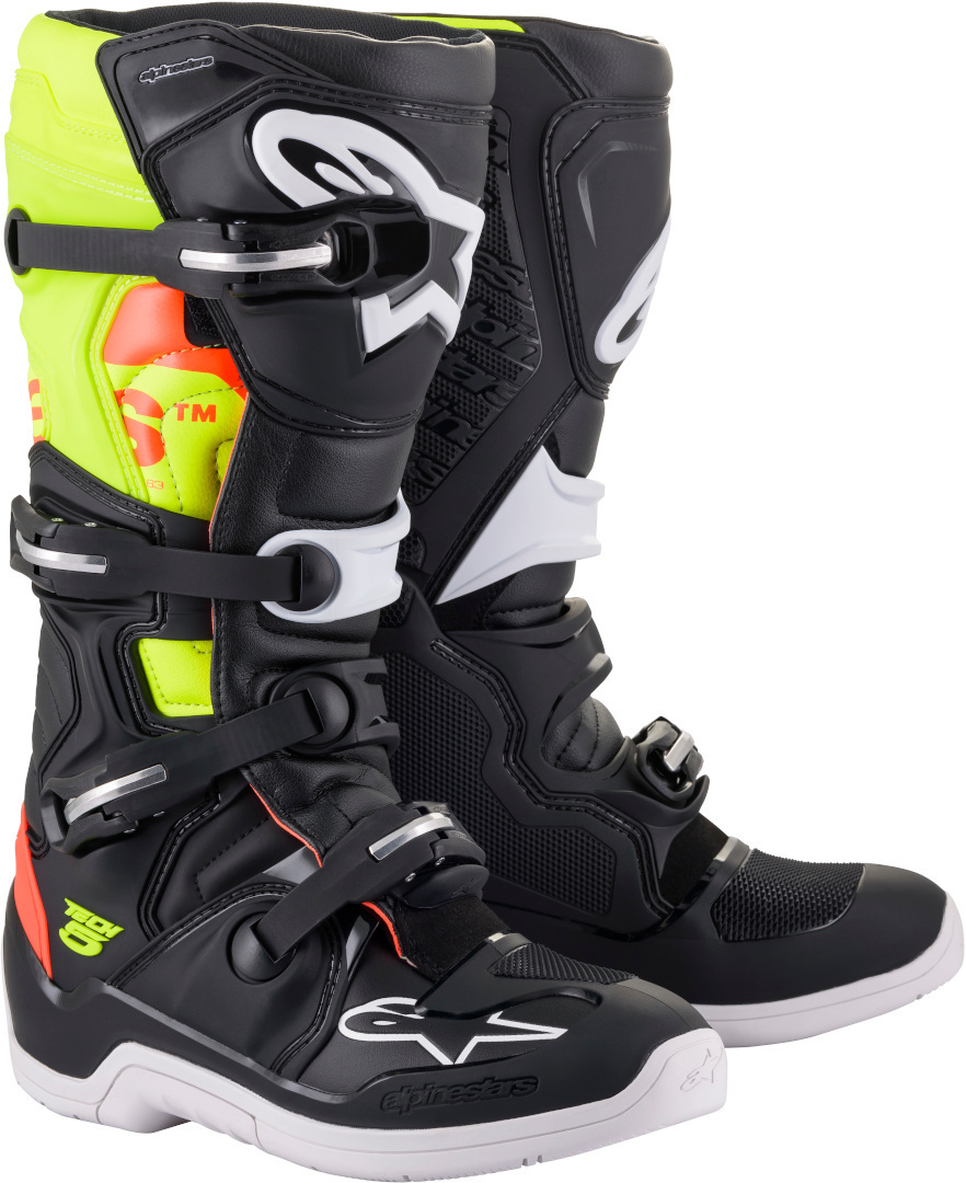 Alpinestars Tech 5 Motocross Boots black/red/yellow 13 (48) Figure 1