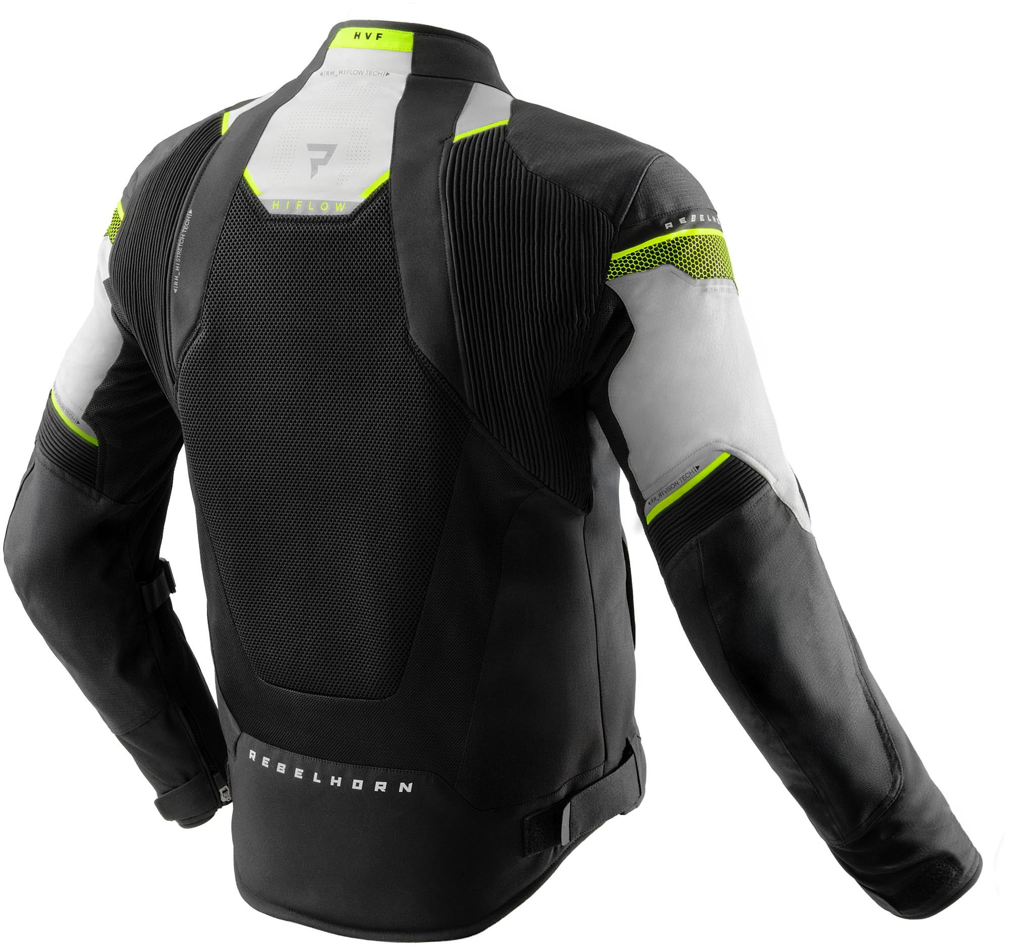 Side view of Rebelhorn Hiflow 5 waterproof Motorcycle Textile Jacket