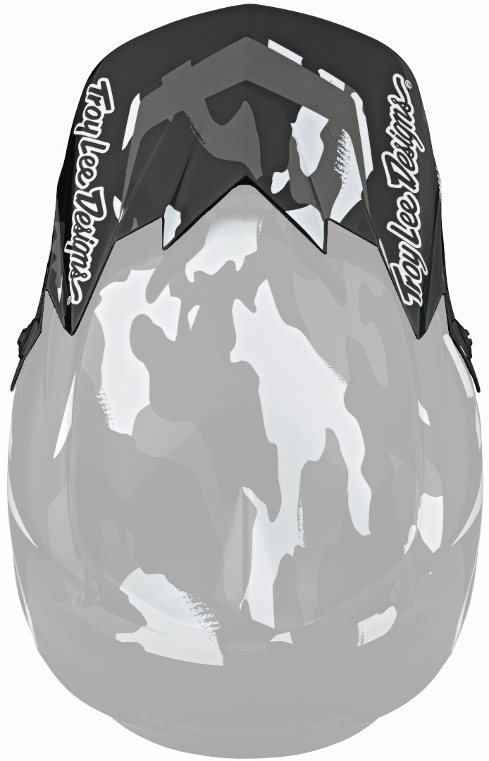 Troy Lee Designs GP Overload Camo Hjälm Topp svart/vitt Figur 1