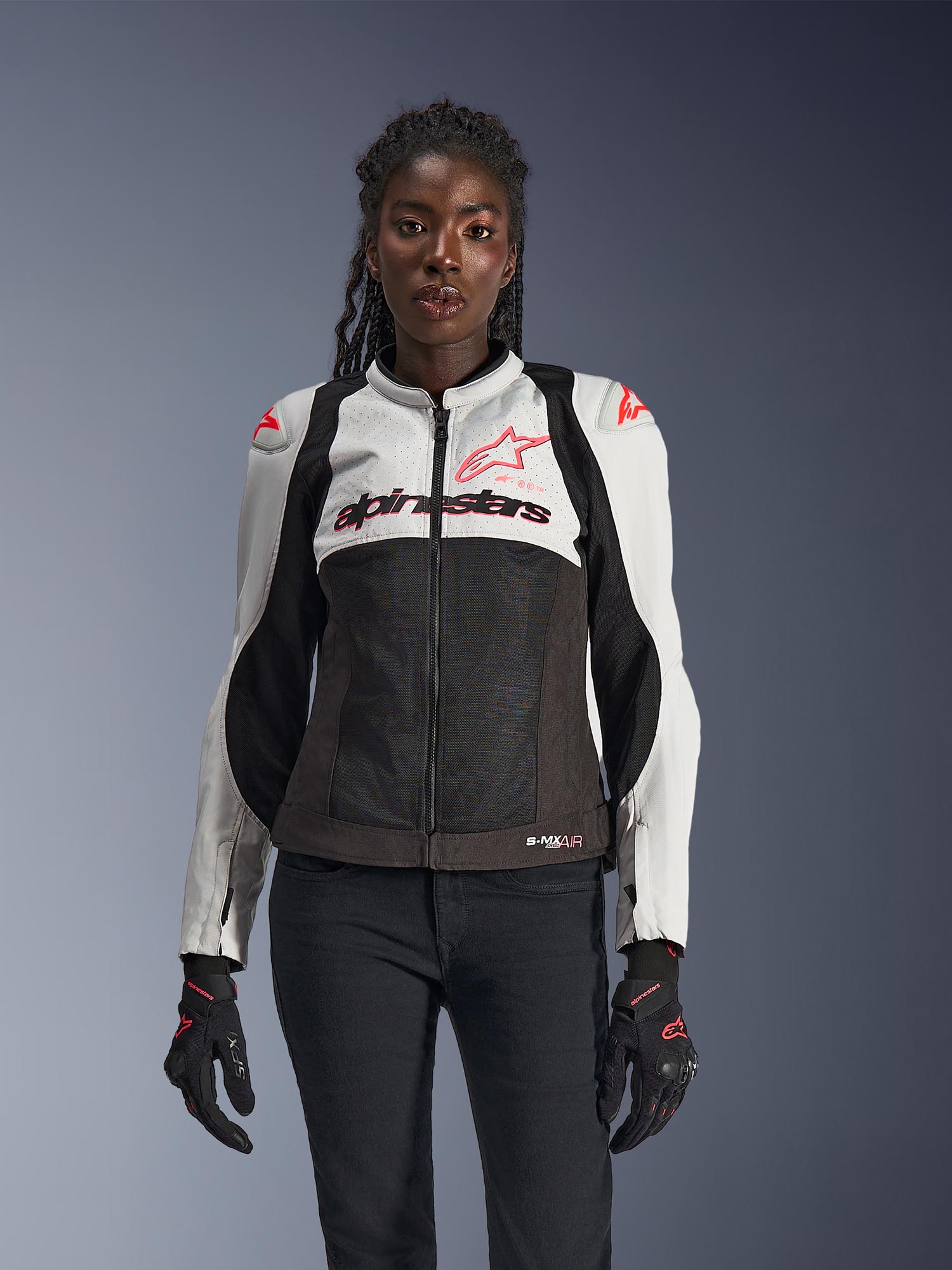 Alpinestars Stella SMX Air Jachetă textilă pentru doamne perforate pentru motociclete Negru/Alb/Gri L Figura 3