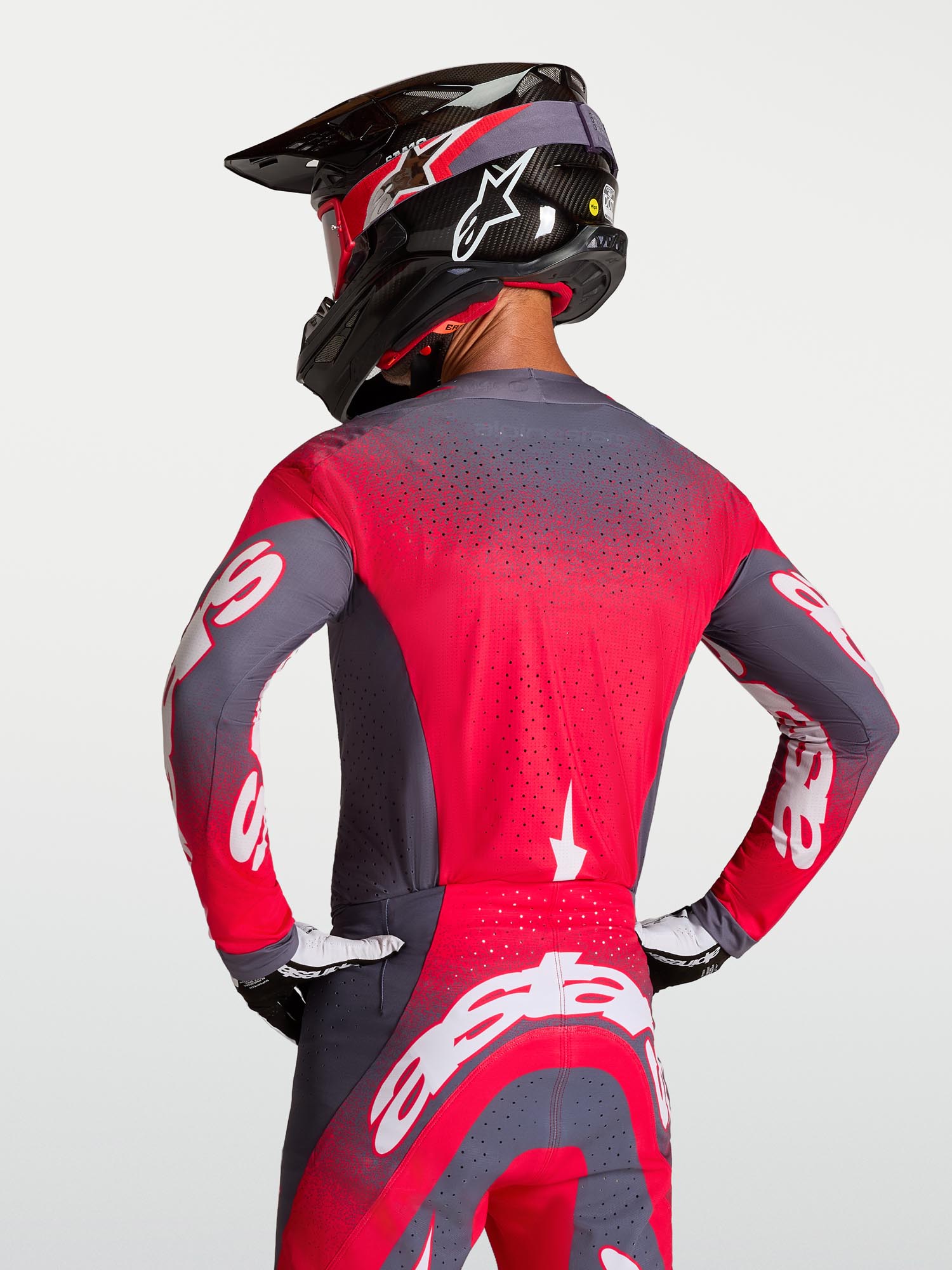 Alpinestars Supertech Hiten AFD Motocross Jersey grey/red S Figure 9
