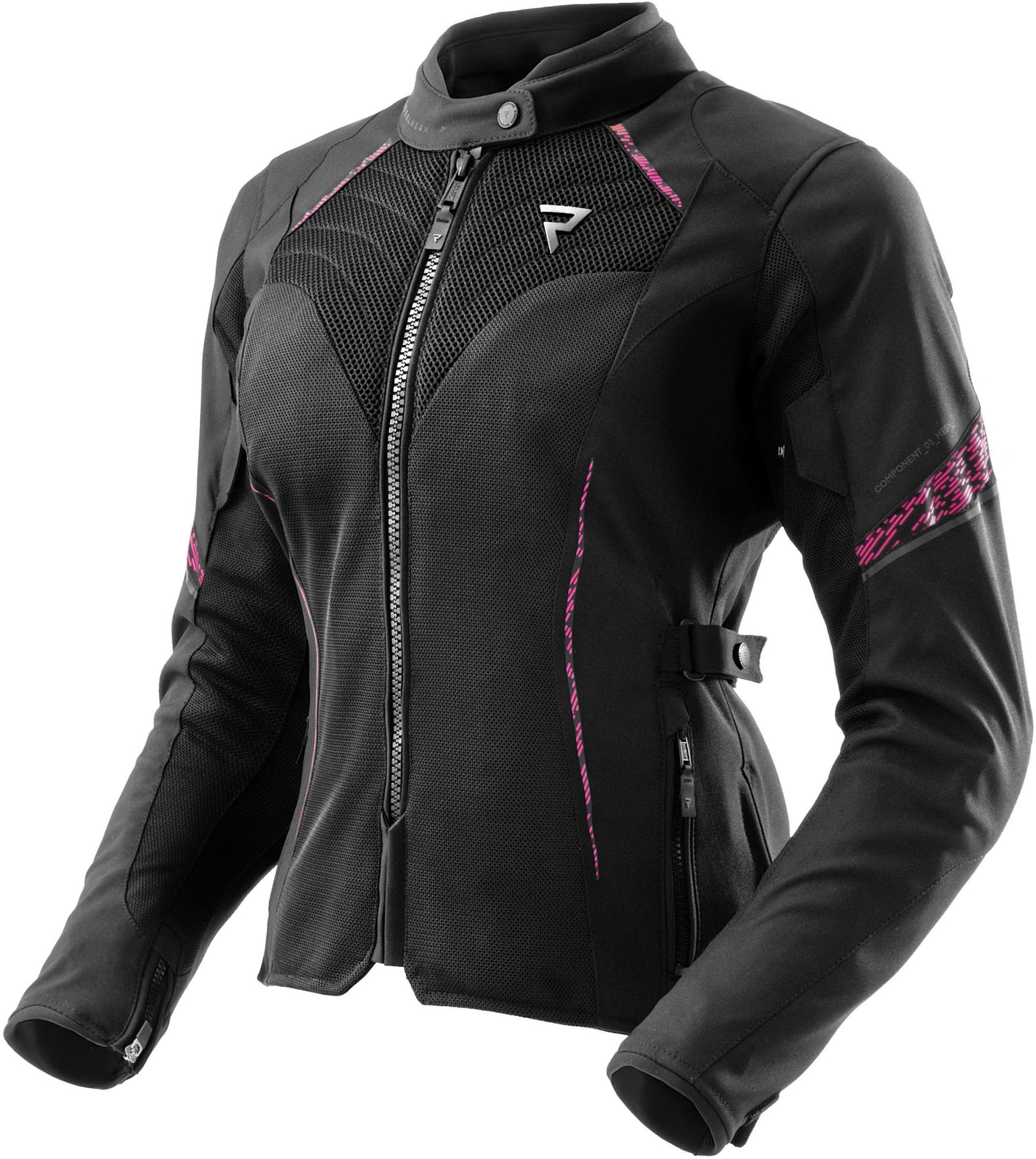 Rebelhorn Jax waterproof Ladies Motorcycle Textile Jacket black/pink XL Figure 1