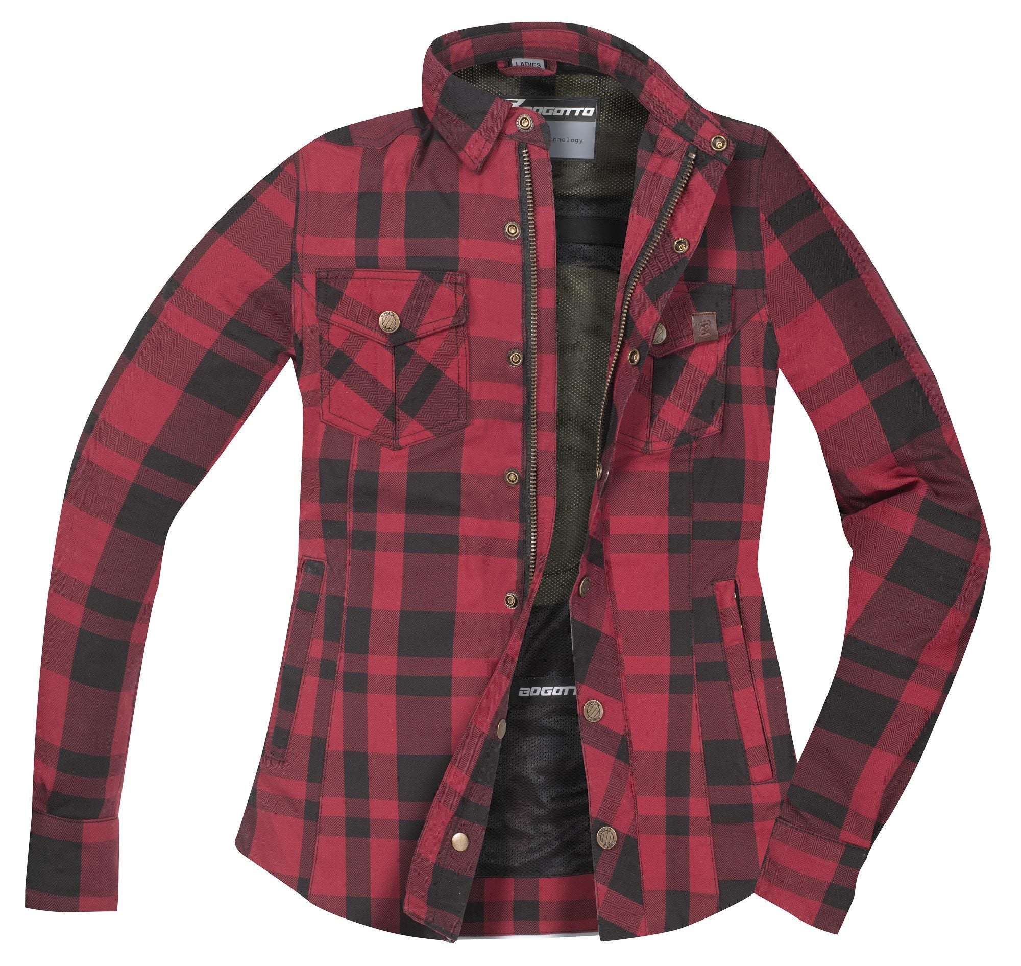 Side view of Bogotto Forgewood Ladies Motorcycle Shirt
