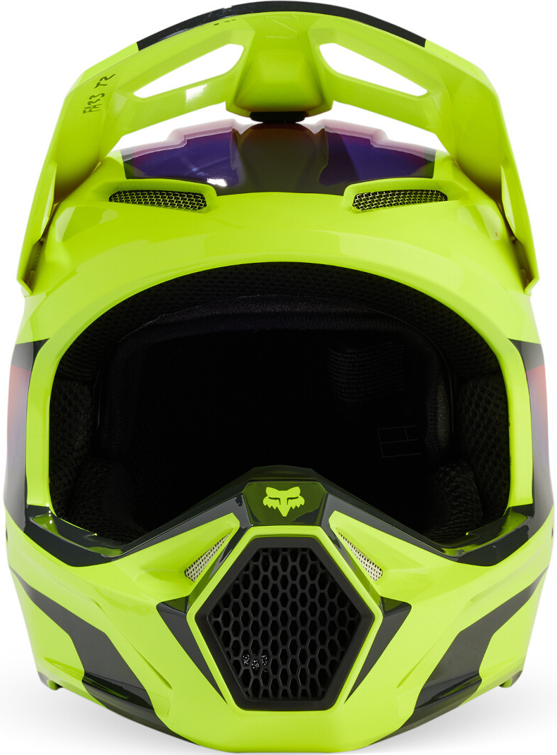 FOX V1 Flora MIPS Motocross hjälm gul/svart XS (53/54) Figur 8