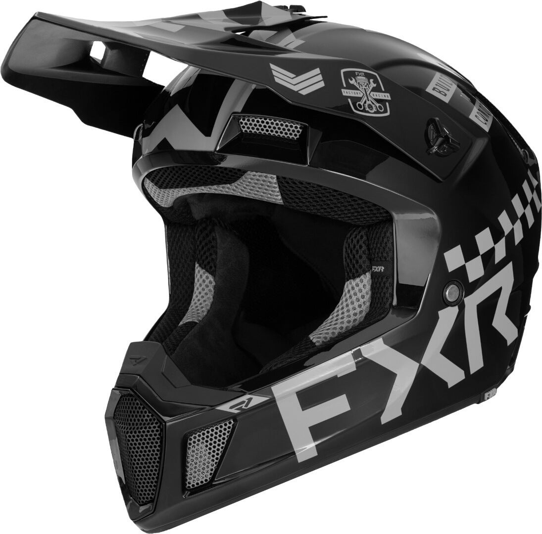 FXR Clutch Gladiator 2024 Motocross hjelm sort/grå XXXL (64/65) Figur 1