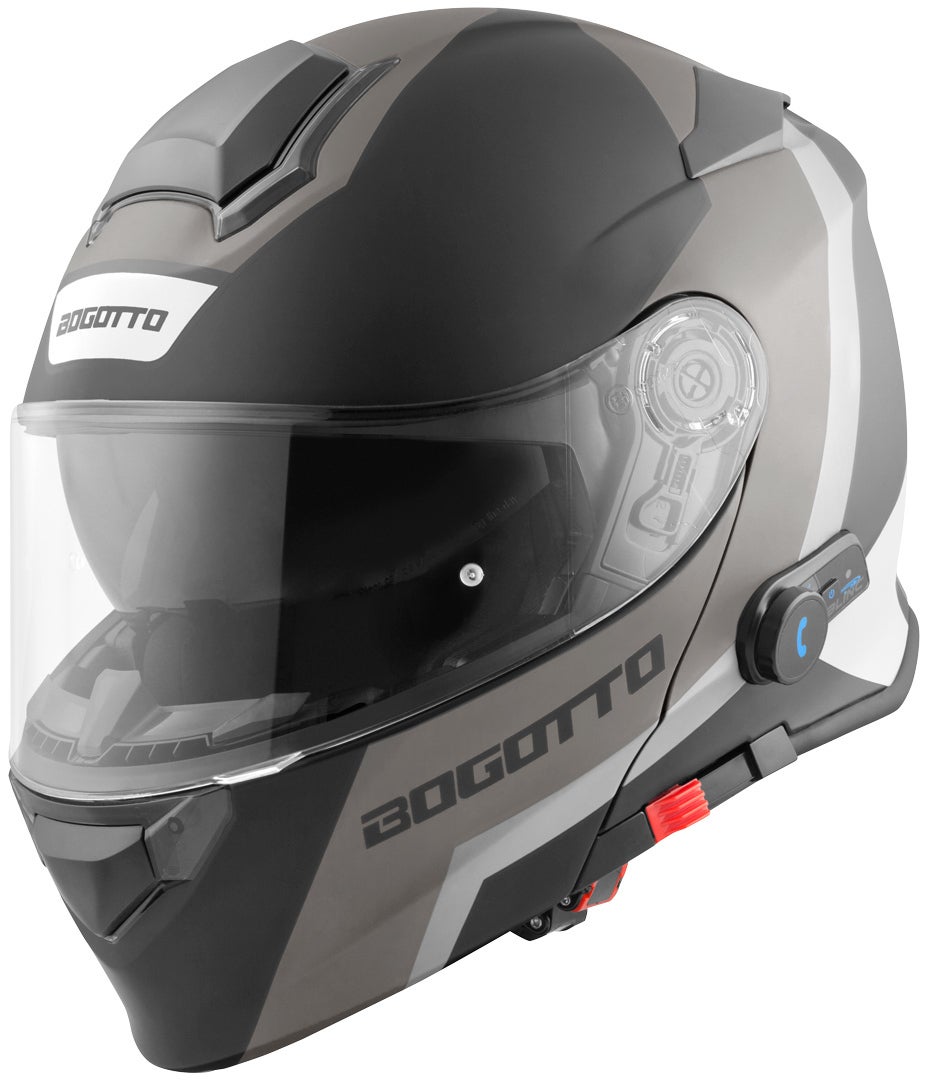 Bogotto V271 BT Zabu Bluetooth hjelm sort mat/grå S Figur 2