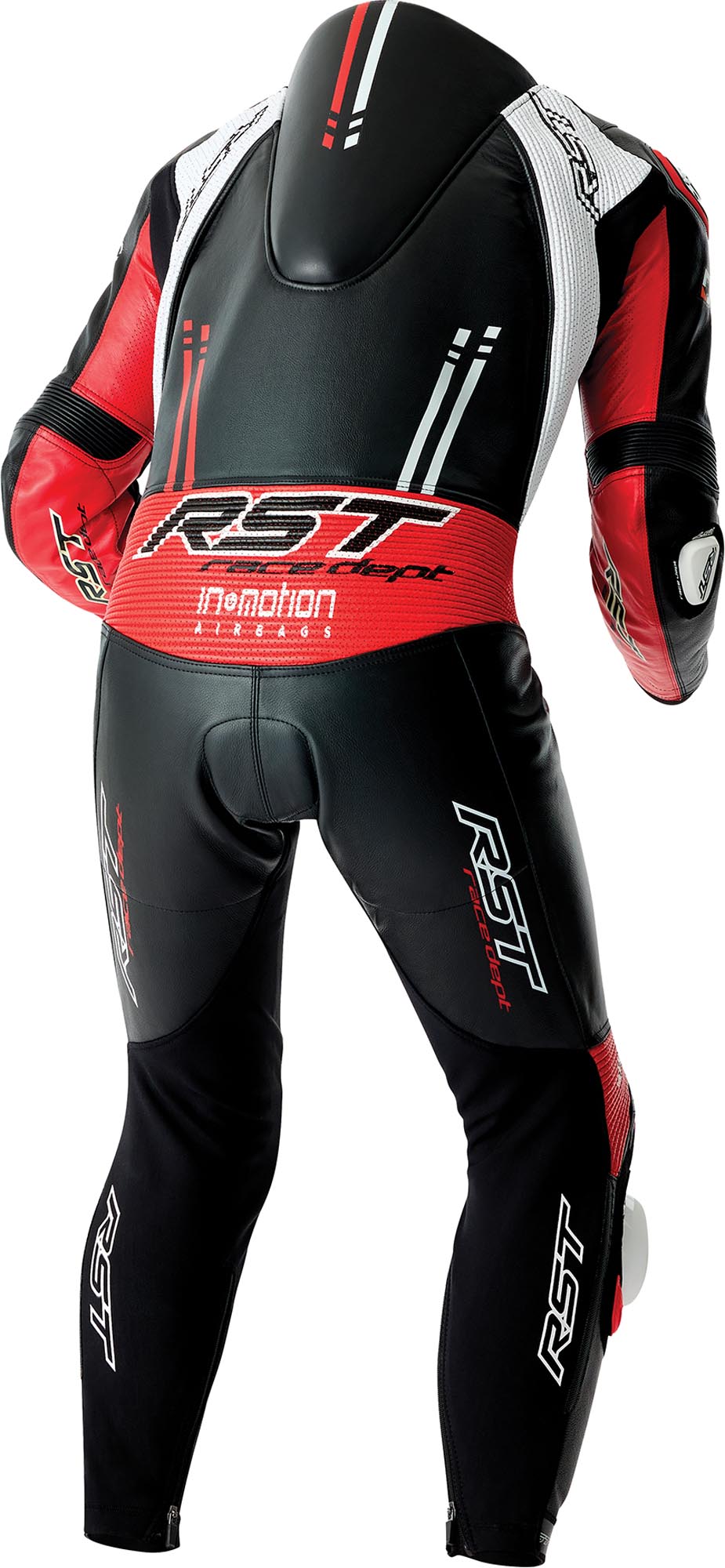 RST Race Dept V4.2 D3O Airbag geperforeerd eendelig leren motorfietspak zwart/rood/wit 58 Figuur 2