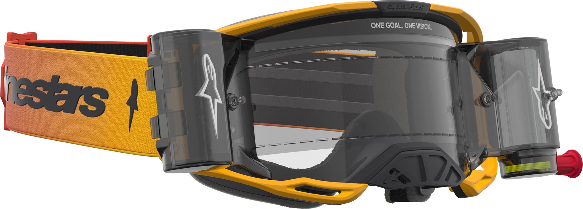 Alpinestars Vision 8 Amber Roll-Off Motocrossbriller gul/rød/sort Figur 3