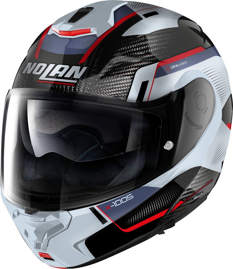 Nolan X-1005 Ultra Carbon Undercover N-Com Casco bianco/rosso/blu M (58) Figura 1