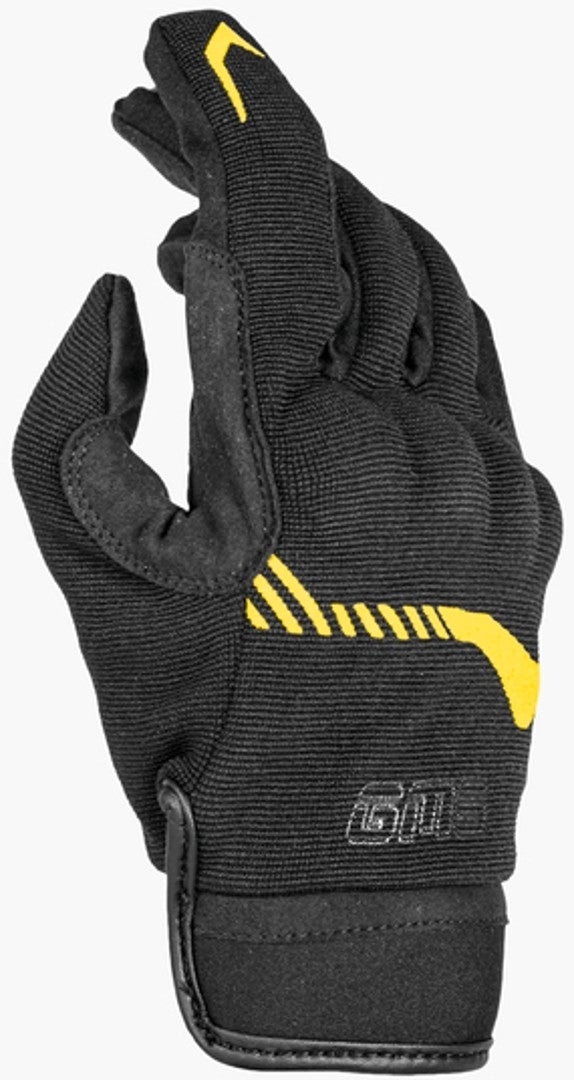 Gms Men's Black/Yellow Jet-City Motorcycle Gloves