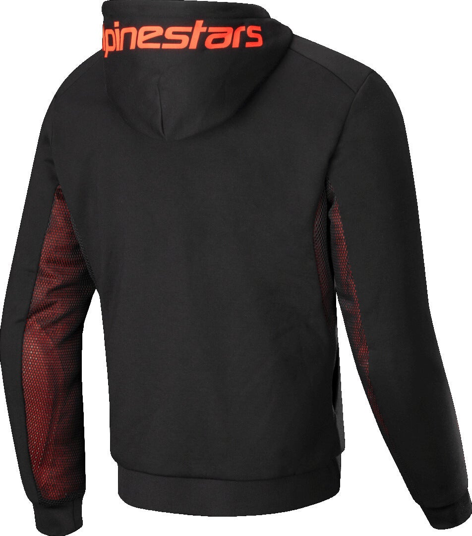 Alpinestars Chrome Air Sport Felpa con cappuccio e zip da moto nero/rosso neon M Figura 2