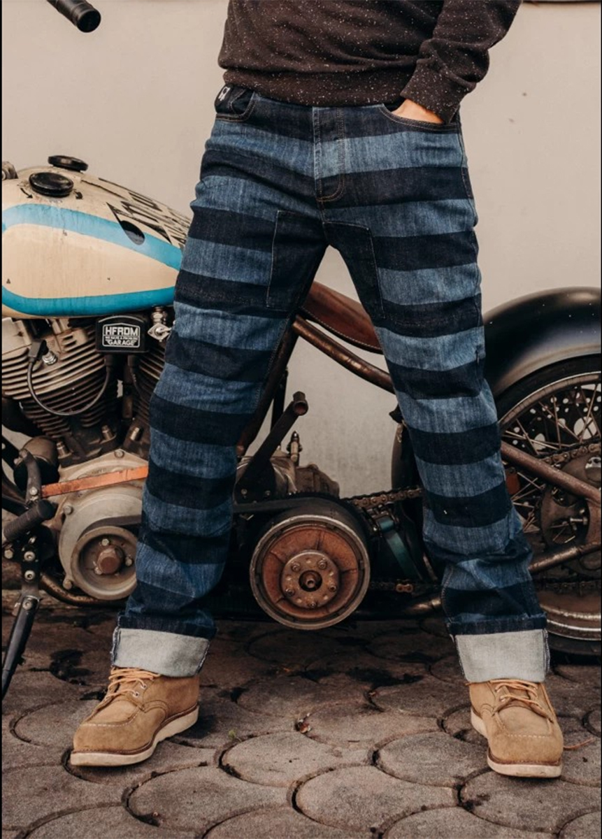 HolyFreedom Knuckle Motorrad Jeans dunkelblau/hellblau 32/33 Abbildung 3