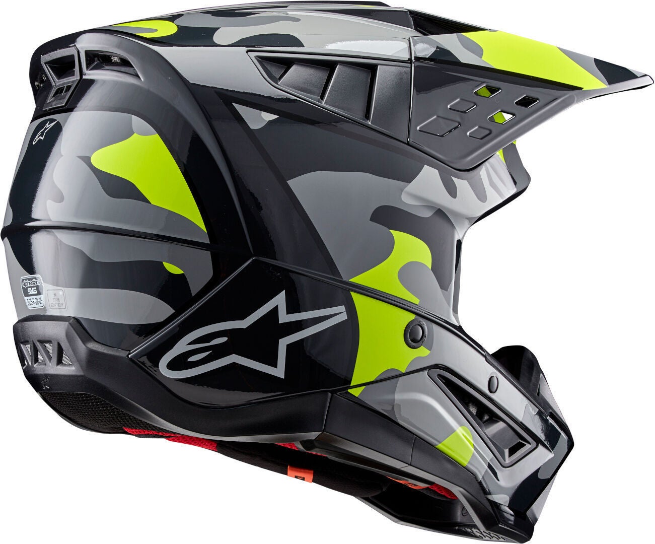 Alpinestars S-M5 Rover 2 2024 Motocross Helm schwarz/grau/gelb XL (61/62) Abbildung 5