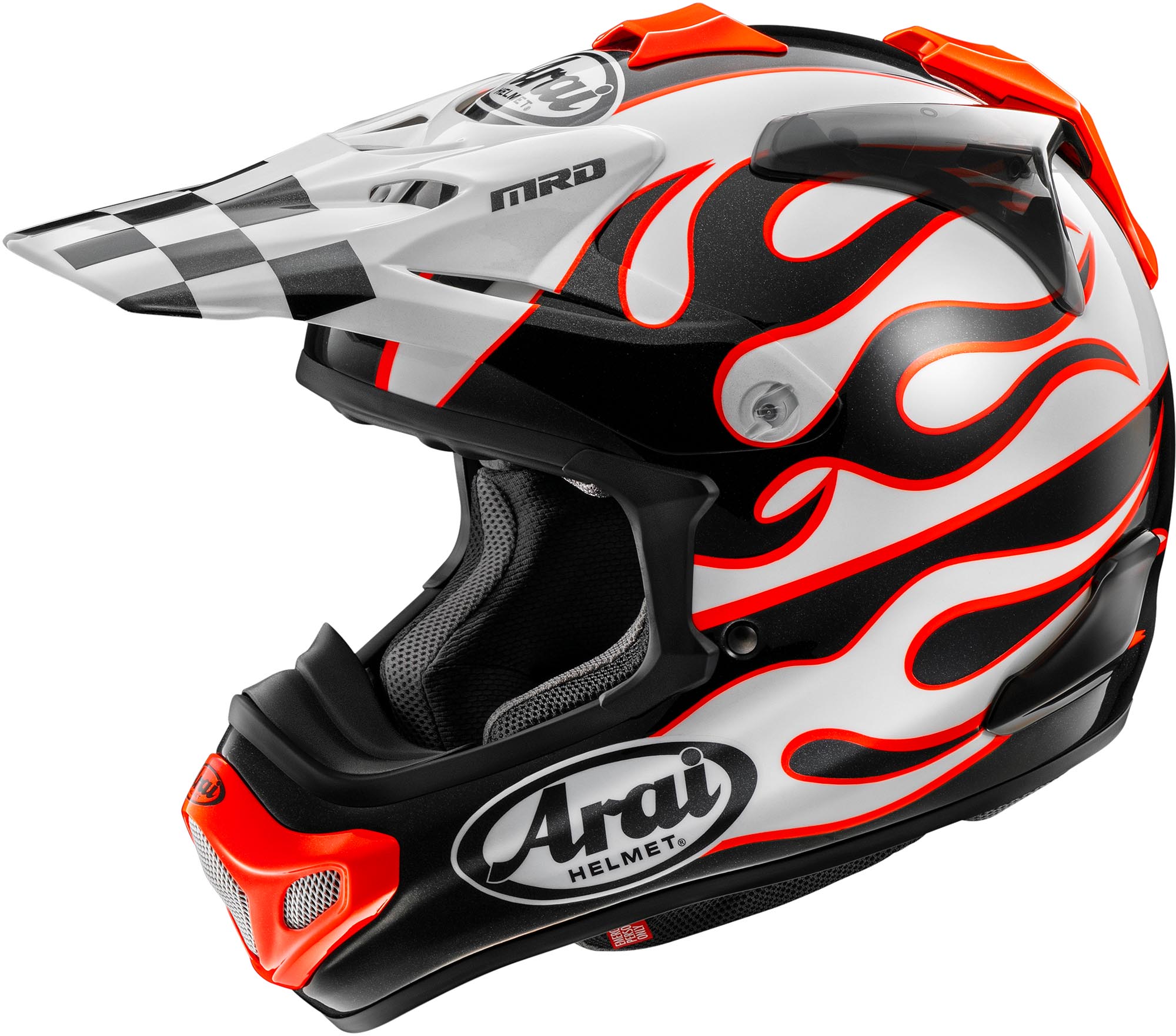 Arai MX-V Evo Flame Capacete de Motocross Branco M (57/58) Figura 1