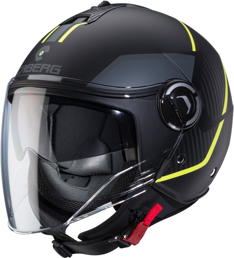 Caberg Riviera V4 X Geo Casco Jet nero opaco/giallo S (55/56) Figura 1