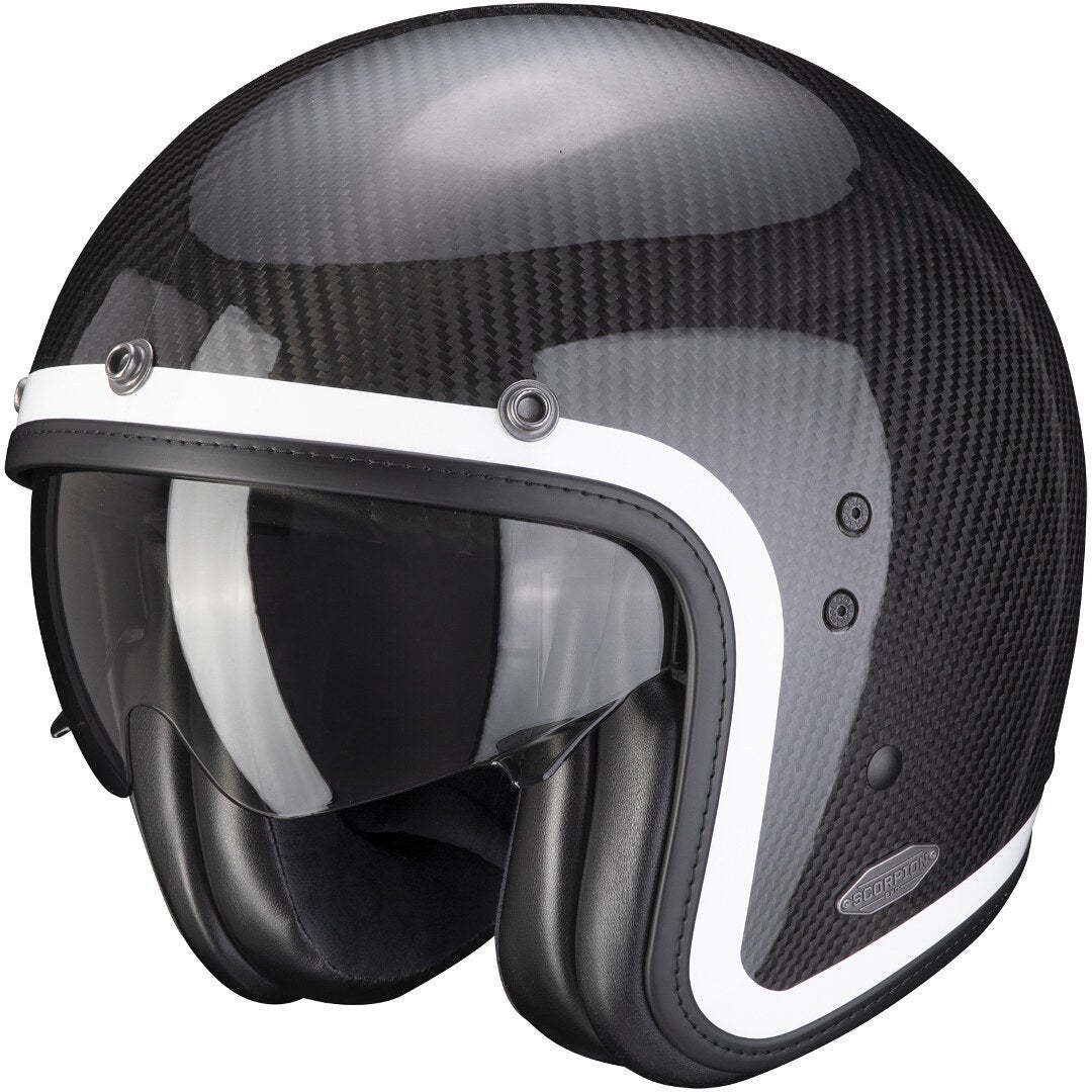 Scorpion Belfast Carbon Lofty Jet Helmet Carbon/White S (55/56) Figure 1